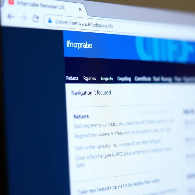 Ein Screenshot einer Webseite, die mit einem Bildschirmleser angezeigt wird, wobei der Fokus auf der Navigation liegt.